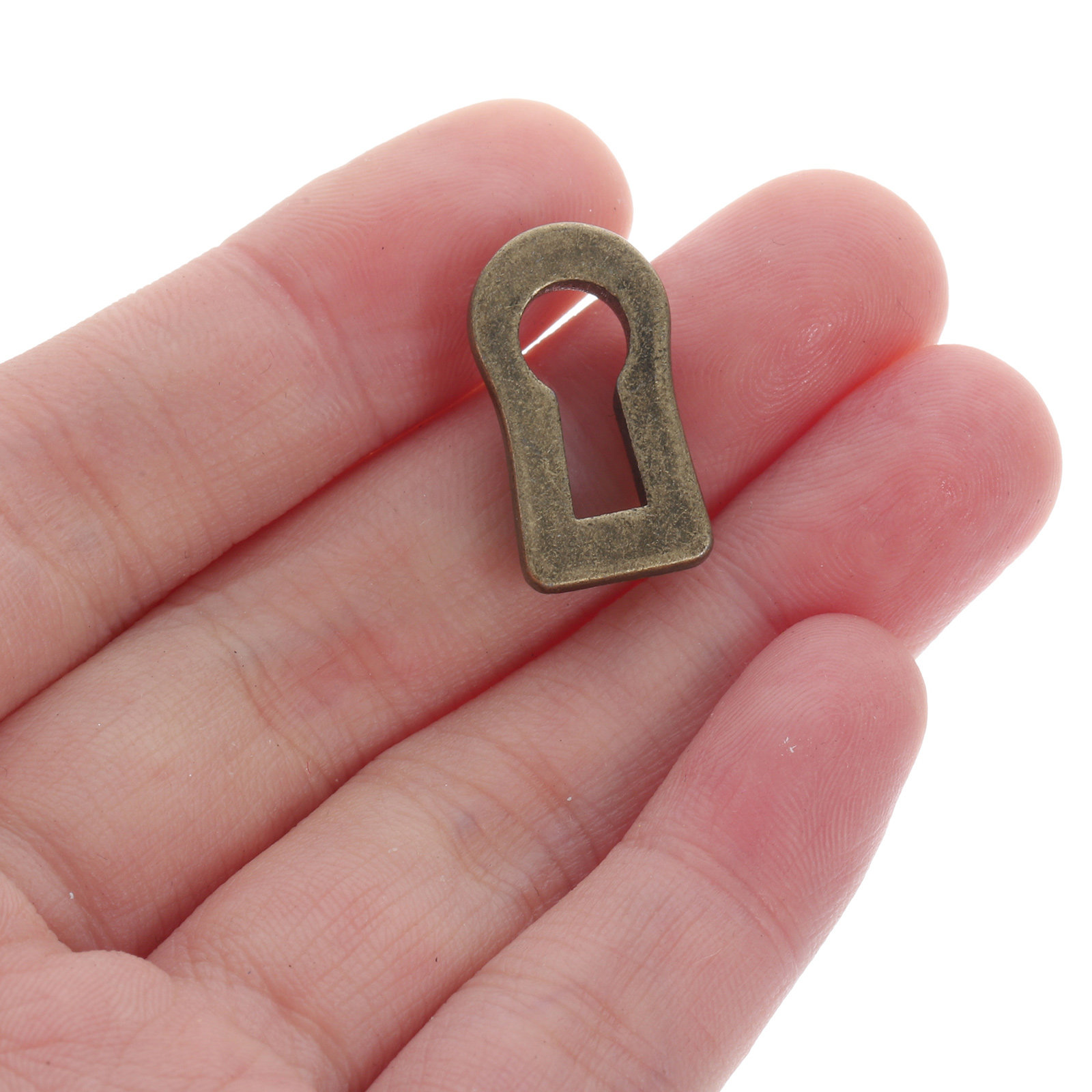 Furniture Hardware Brackets - 12 Stück ovale Schlüsselloch-Abdeckplatten aus Zinklegierung,