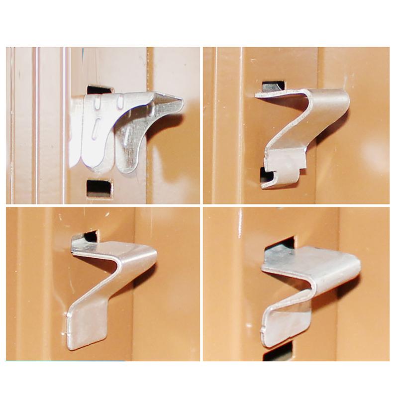 Shelf Peg Support - 10 Stück robuste Schrank-Regalklammern aus Metall,