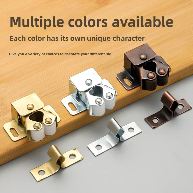 Furniture Hardware Lowes - Magnetischer Touch-Perlen-Feder-Türverschluss mit Doppelrad-Druckmechanismus für Kleiderschrank,