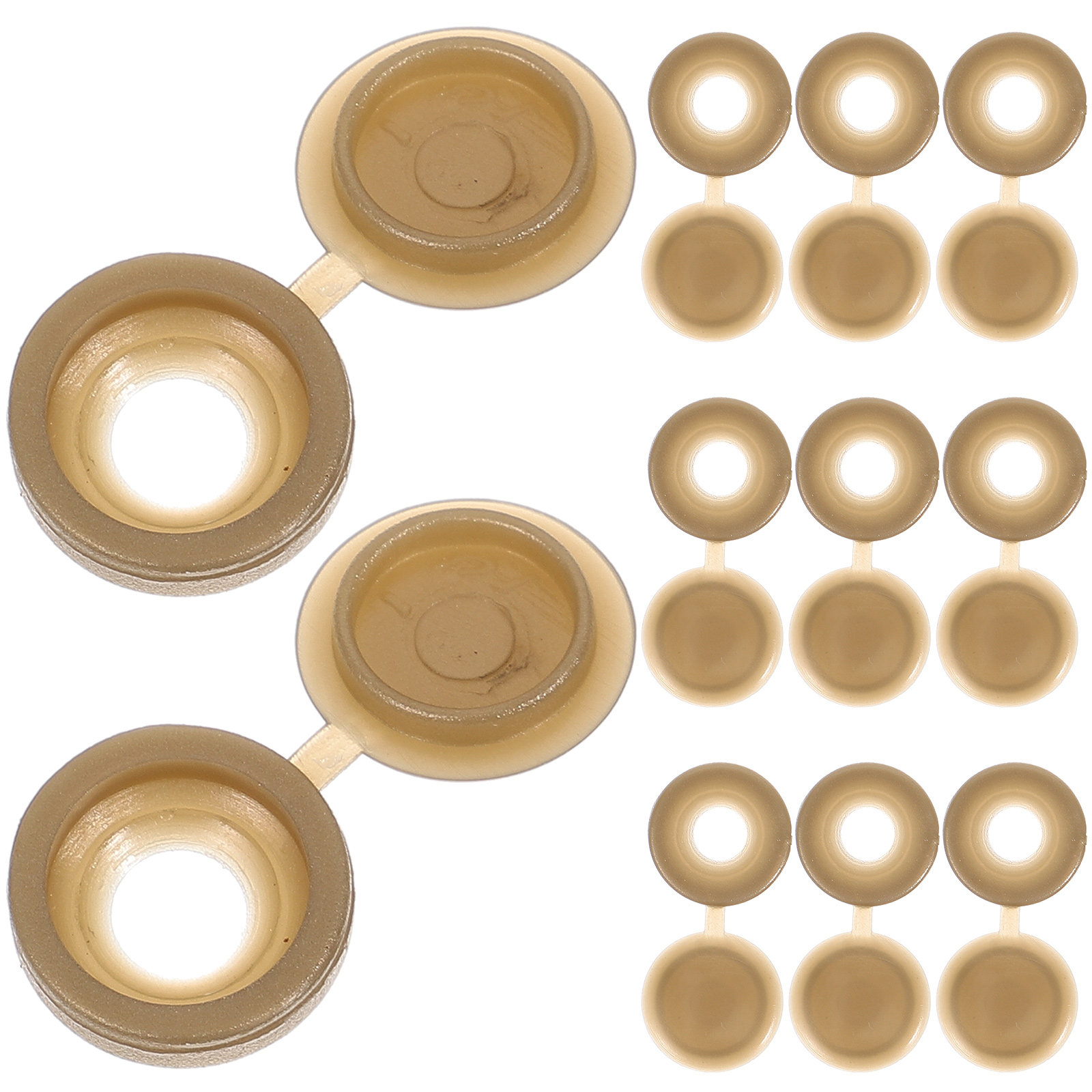 Furniture For Hardware Shop - 100 Stück Kunststoff-Schraubenabdeckungen, aufklappbare, dekorative Schraubenkappenabdeckungen