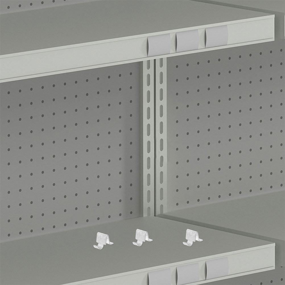 Shelf Peg Support - 20 Stück Edelstahl-Regalträger-Clips, Hochleistungs-Schrankregalstifte für Büro,