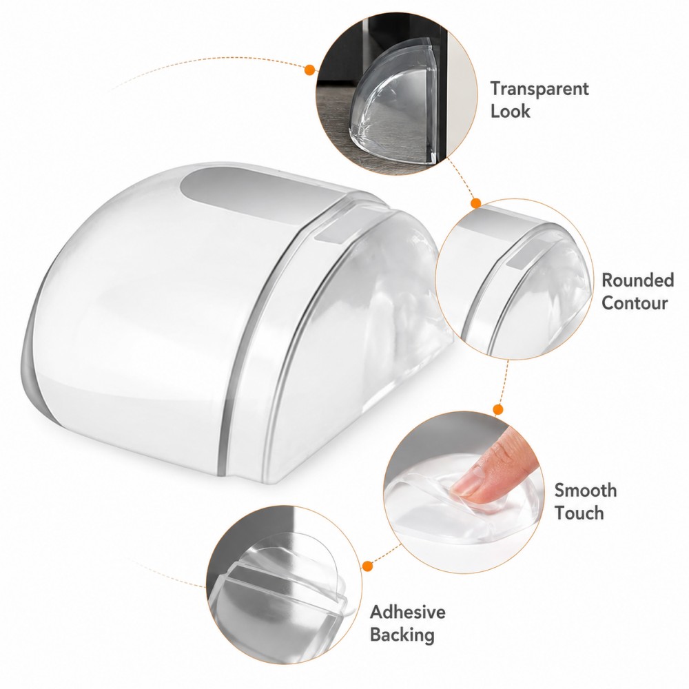 Furniture Joint Hardware - Transparenter Silikon-Türstopper für Türen, selbstklebender Wandschutz,