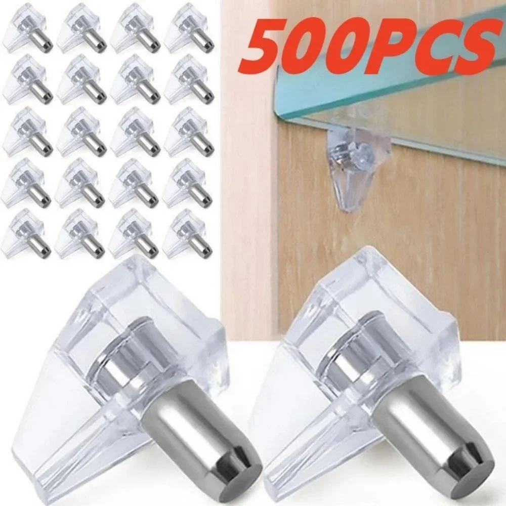 Shelf Peg Support - 500/200/50/10PCS Transparente Regal Bolzen Pegs Metall