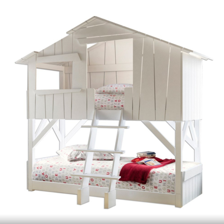 Furniture Hardware Lowes - Französisches Massivholz-Eichen-Kinderbett, amerikanisches Hoch- und Tiefbett,