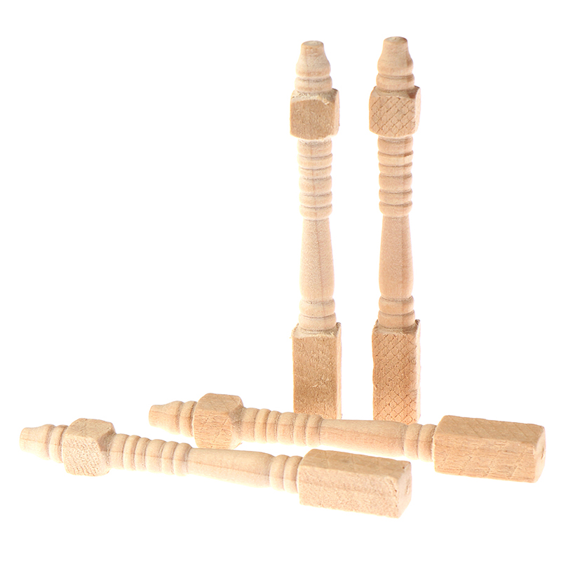 Furniture Hardware Brackets - 4 Stücke 1:12 Puppenhaus Miniatur Holz