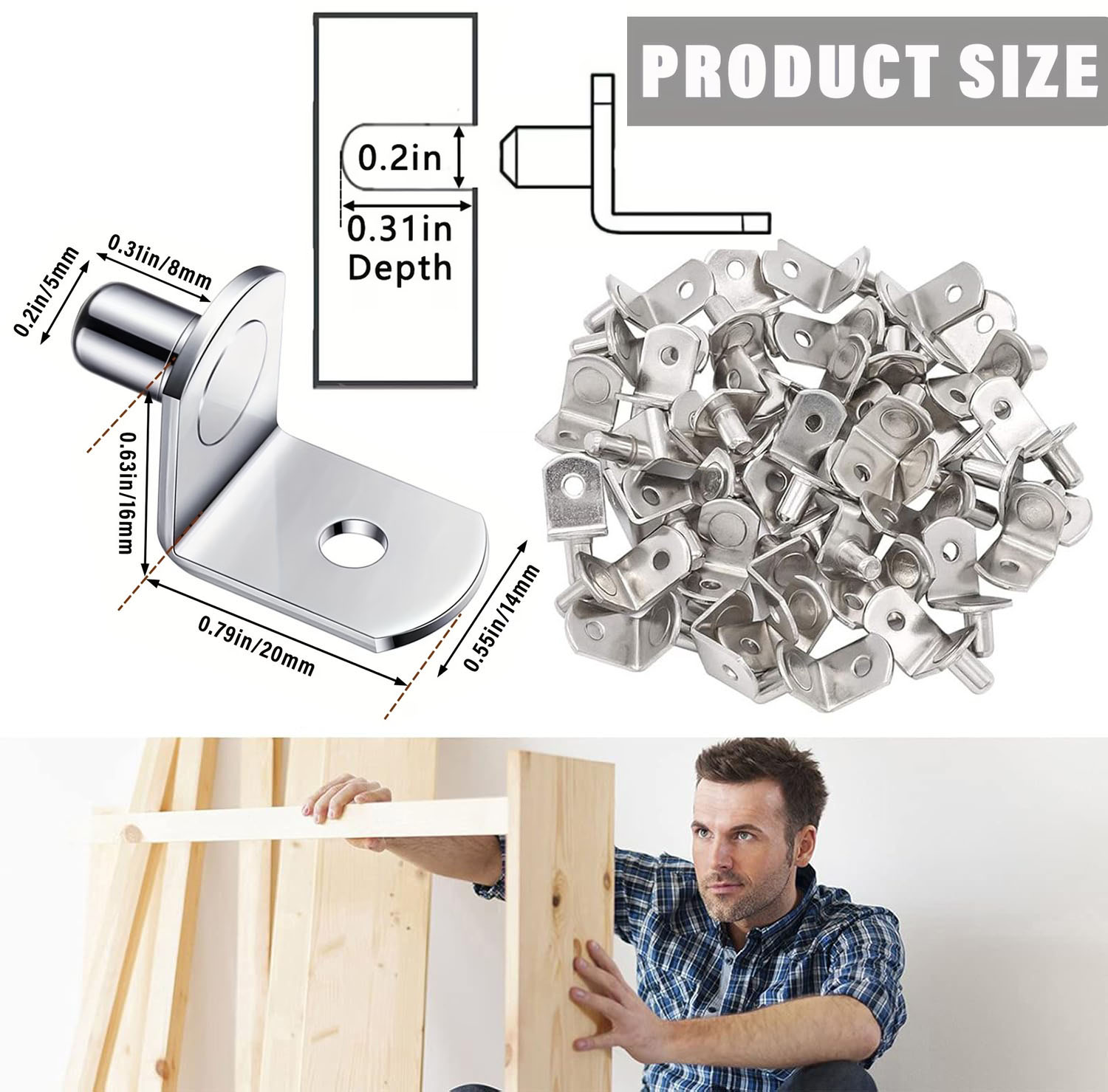 5 mm Regalklammern, L-förmige  – Shelf Peg Support Bewertung und Preis