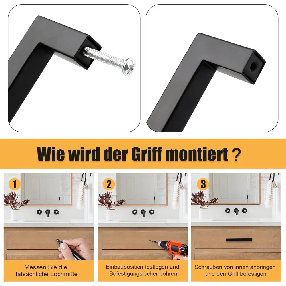 6/18 Stück Edelstahl quadratis – Furniture Hardware Restoration Bewertung und Preis